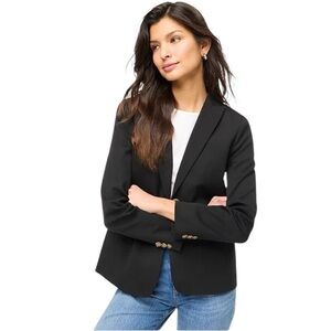 J. Crew Black Classic Style Schoolboy Blazer 2 Button Closure Sz XS